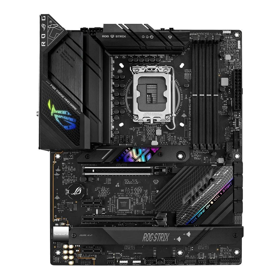 Mainboard|ASUS|Intel B760 Express|LGA1700|ATX|Memory DDR5|Memory slots 4|2xPCI-Express 3.0 1x|1xPCI-Express 3.0 16x|1xPCI-Express 5.0 16x|3xM.2|1xHDMI|1xDisplayPort|7xUSB 3.2|1xUSB-C|1xOptical S/PDIF|1xRJ45|5xAudio port|STRIXB760-FGAMINGWIFI