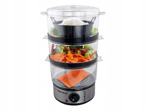 Esperanza EKG009 Steam cooker 3 stainless steel basket (s) 400 W 7.5L