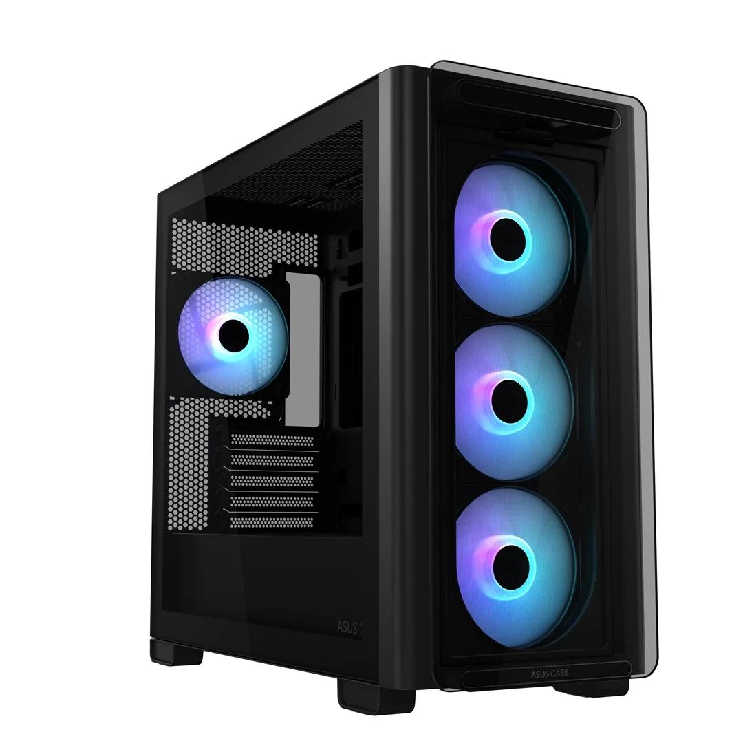 Case|ASUS|A23 PLUS|MidiTower|Case product features Transparent panel|MicroATX|MiniITX|Colour Black|A23PLUSTG/ARGBBLACK