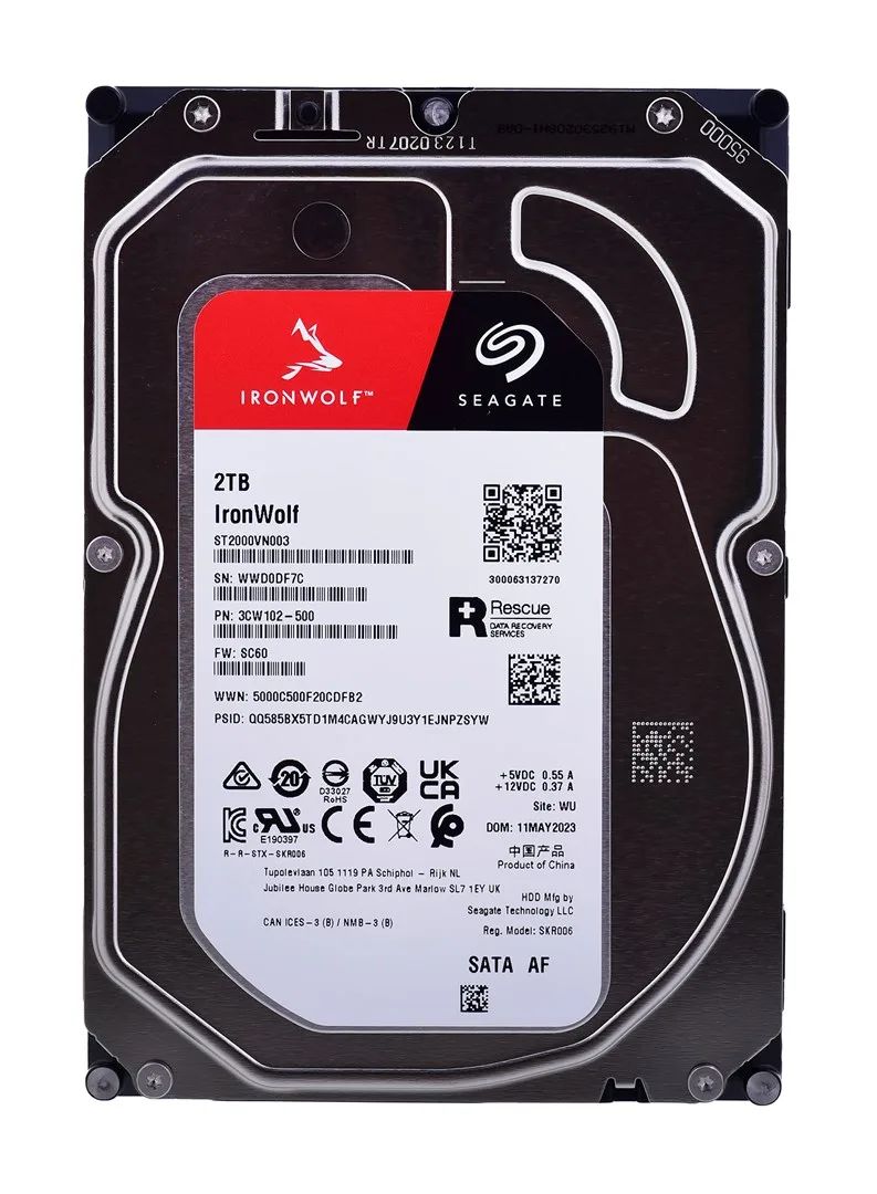 HDD|SEAGATE|IronWolf|2TB|SATA|256 MB|5400 rpm|3,5"|ST2000VN003