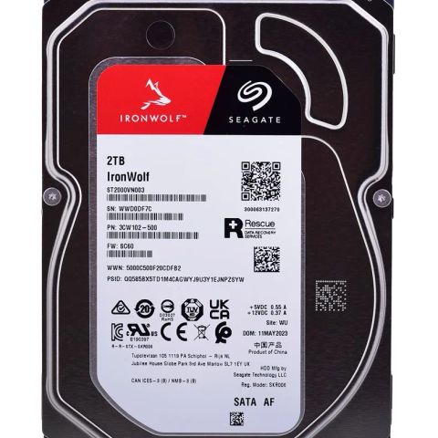 HDD|SEAGATE|IronWolf|2TB|SATA|256 MB|5400 rpm|3,5"|ST2000VN003