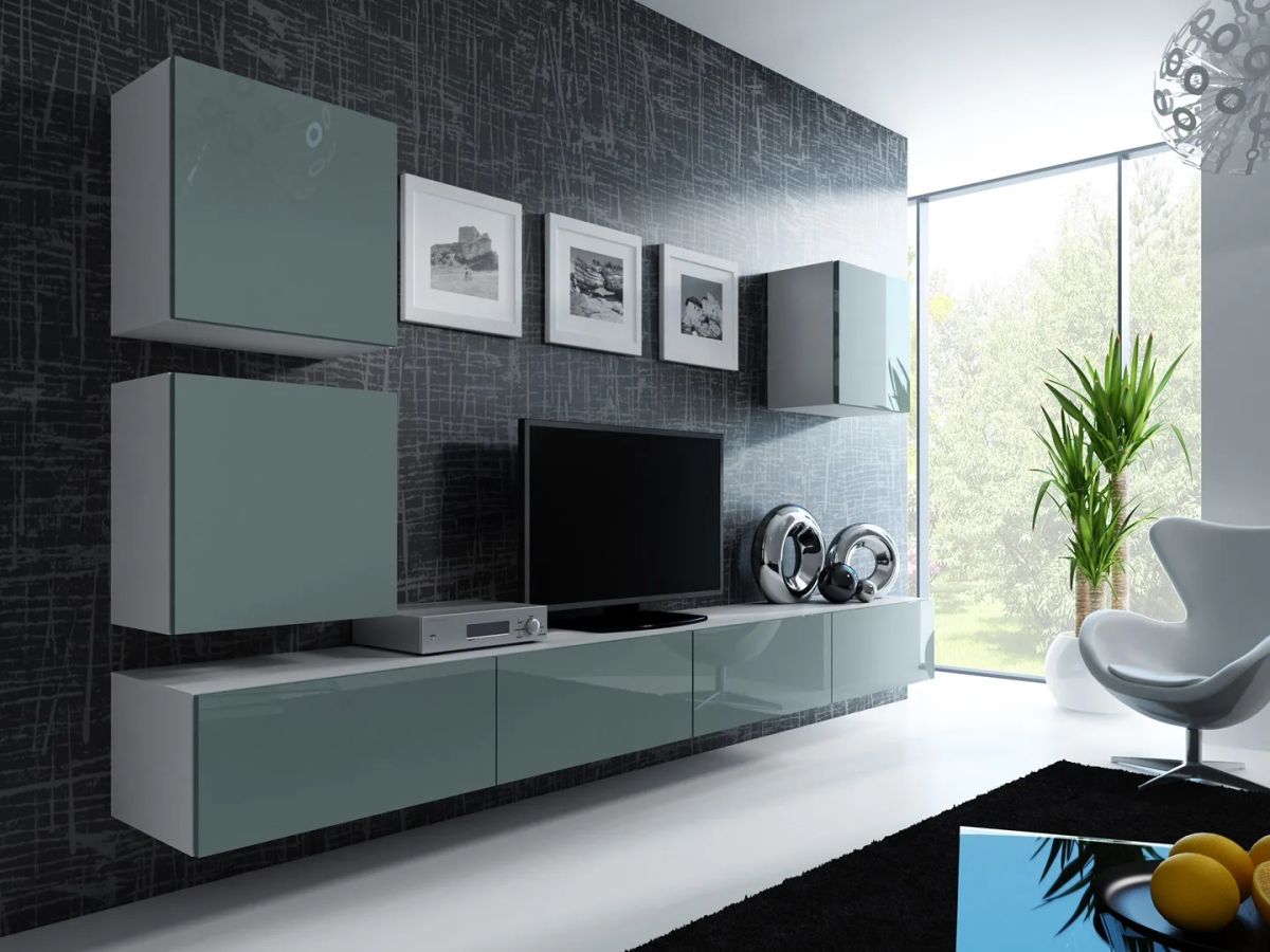 Cama Living room cabinet set VIGO 22 white/grey gloss