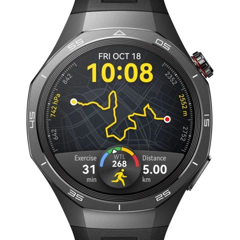 Huawei WATCH GT5 Pro 46mm 3.63 cm (1.43") AMOLED Digital 466 x 466 pixels Black GPS (satellite)