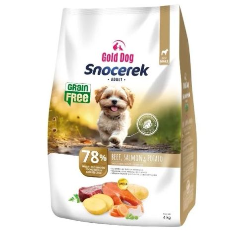 GOLD DOG Snocerek Grain Free Small breeds beef and salmon, potato- dry dog food - 4kg
