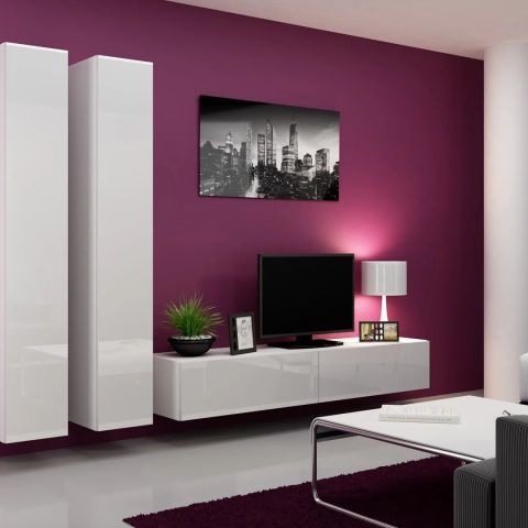 Cama Full cabinet VIGO '180' 180/40/30 white/white gloss