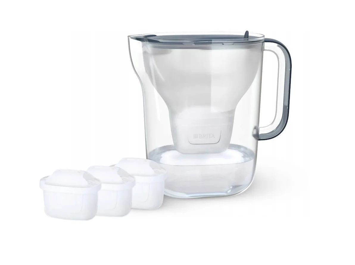 BRITA Style ESSENTIAL XL Water Filter Jug (Dark Blue) + 3 x MX Pro Pure Performance Filters