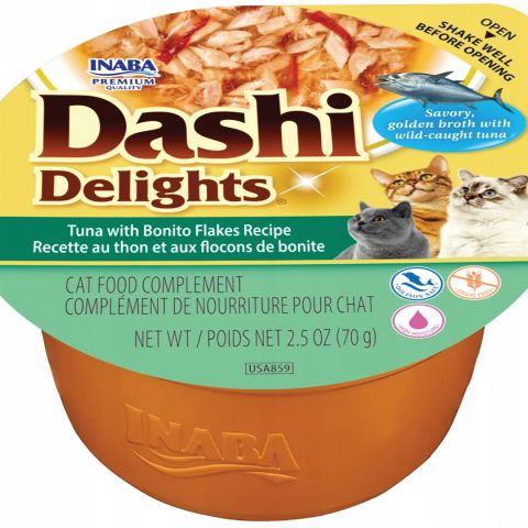 INABA Dashi Delights Tuna with bonito recipe - wet cat food - 70g