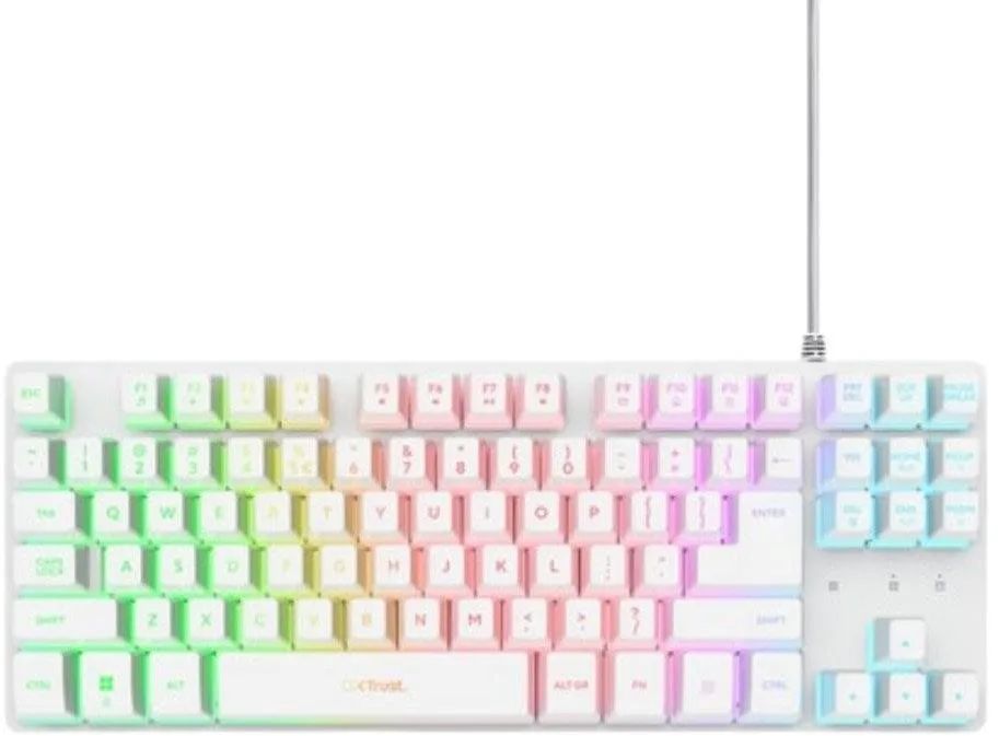 KEYBOARD USB GXT 833W THADO/TKL ENG WHITE 25894 TRUST