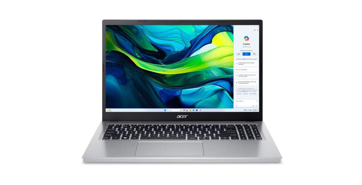 Notebook|ACER|Aspire|Go 15|AG15-32P-373M|CPU Intel Core 3|N355|1900 MHz|15.6"|1920x1080|RAM 16GB|DDR5|SSD 512GB|Integrated|ENG|Windows 11 Home|Pure Silver|1.73 kg|NX.J46EL.003