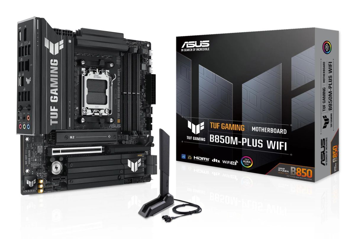Mainboard|ASUS|AMD B850|SAM5|Micro-ATX|Memory DDR5|Memory slots 4|1xPCI-Express 4.0 1x|1xPCI-Express 4.0 16x|1xPCI-Express 5.0 16x|3xM.2|1xHDMI|1xDisplayPort|11xUSB 2.0|2xUSB-C|1xRJ45|5xAudio port|GAMINGB850M-PLUSWIFI