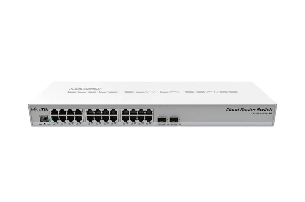 NET ROUTER/SWITCH 24PORT 1000M/CRS326-24G-2S+RM MIKROTIK