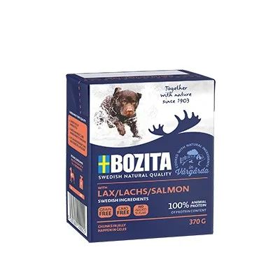 BOZITA Meat chunks with salmon in jelly – wet dog food – 370 g
