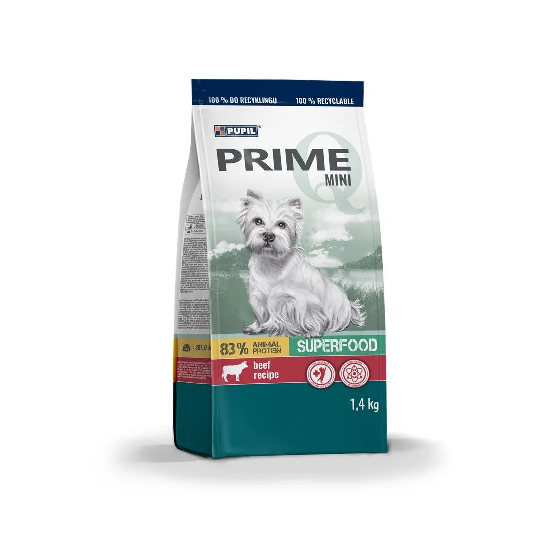 PUPIL Prime Mini Rich in beef with liver - dry dog food - 1,4kg