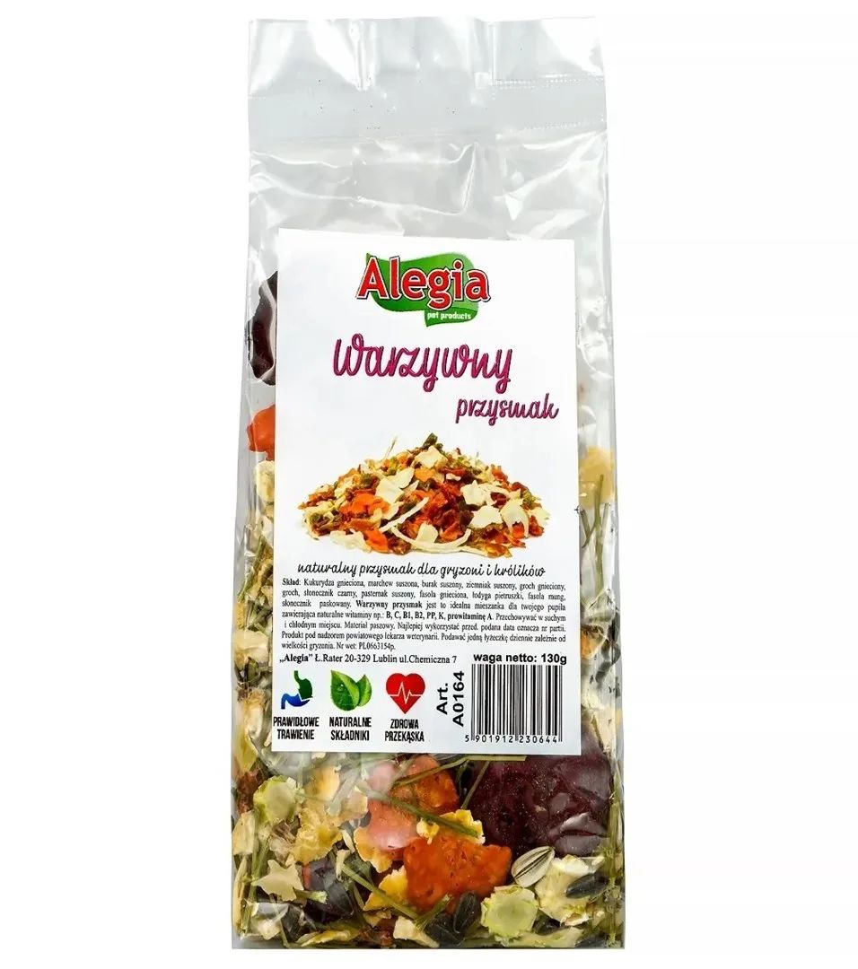 ALEGIA Vegetable treat - treat for rodents and rabbits - 130g