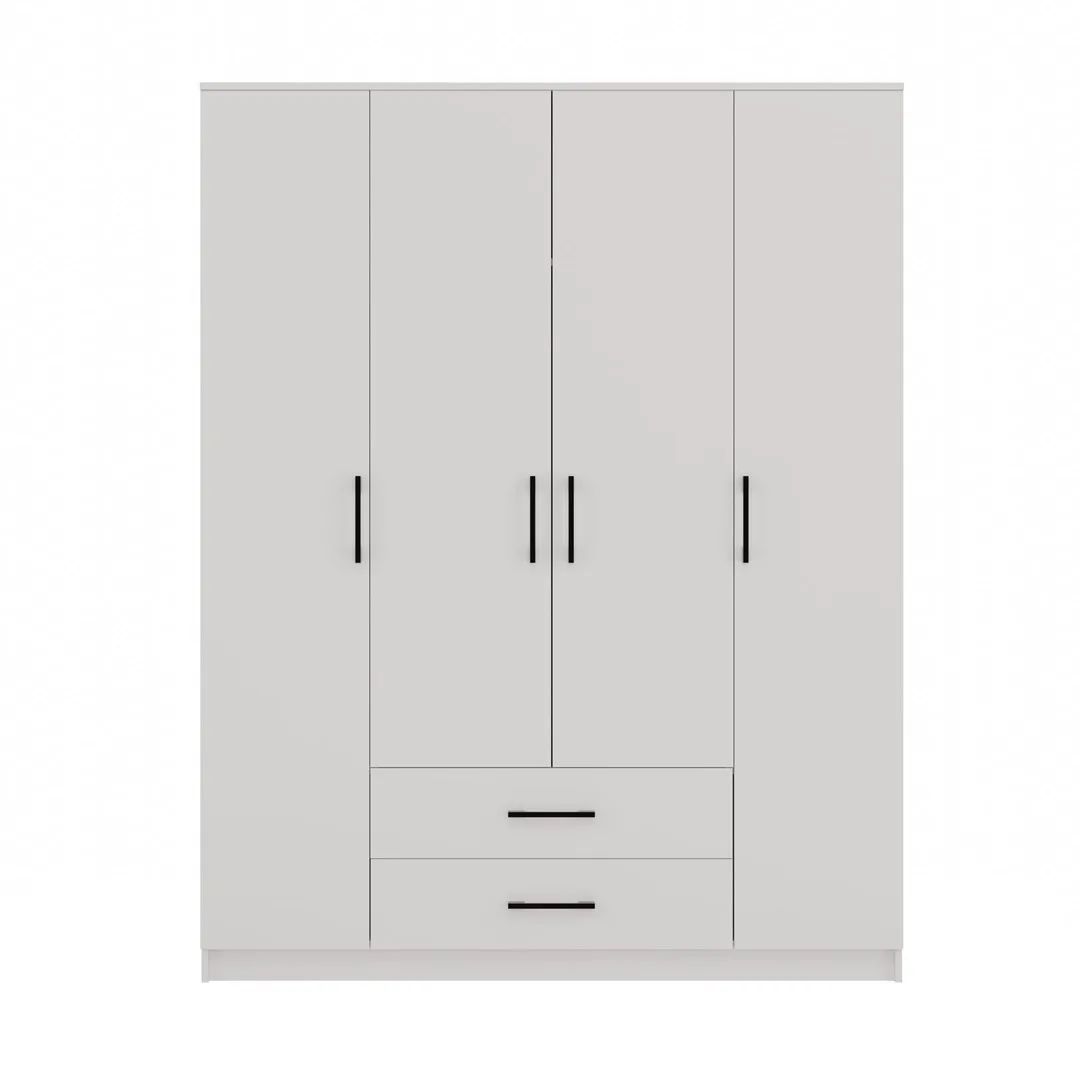 Topeshop ROMANA 160 BIEL KPLB bedroom wardrobe/closet 11 shelves 4 door(s) White