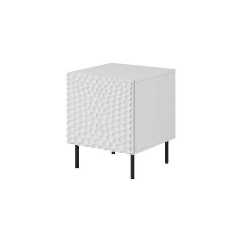 HOLE bedside table 2 pcs. 44x40.5x53.5 cm white matt
