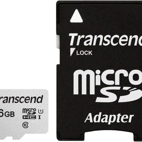 MEMORY MICRO SDHC 16GB W/ADAP/C10 TS16GUSD300S-A TRANSCEND