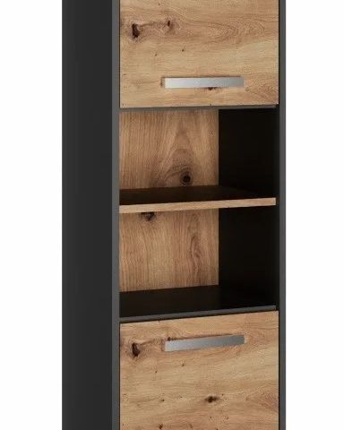 Topeshop S40 ANTRACYT/ARTISAN bathroom storage cabinet