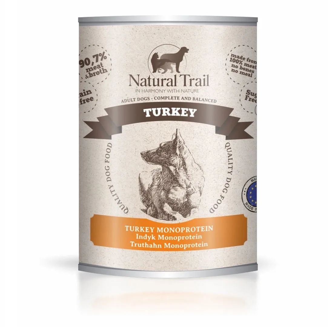 NATURAL TRAIL Mono Turkey - wet dog food - 800g