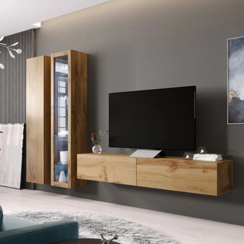 Cama Living room cabinet set VIGO 3 wotan oak/wotan oak gloss