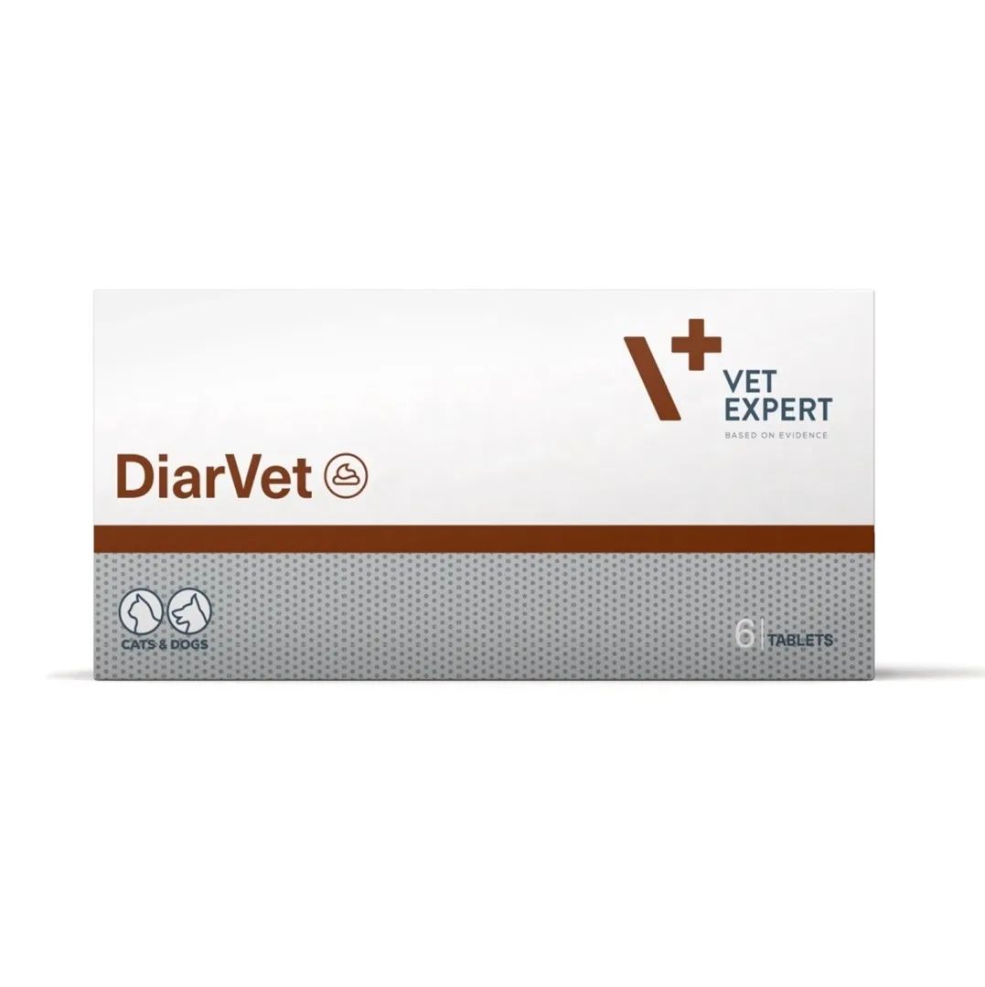 VETEXPERT Diarvet - supplements for dogs and cats - 6 tablets