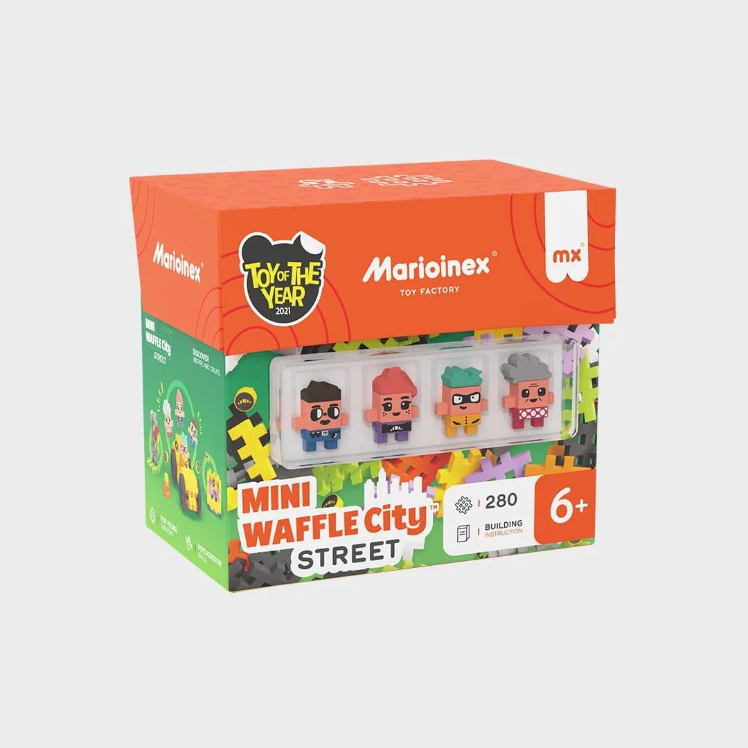 Marioinex Mini Waffle Building Blocks – City: Street, 280 pieces