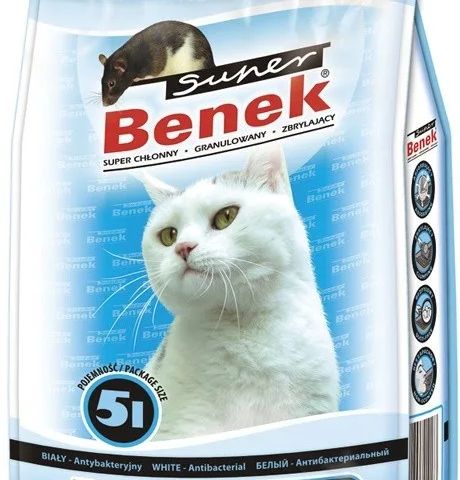 Certech Super Benek White Antibacterial - Cat Litter Clumping 5 l