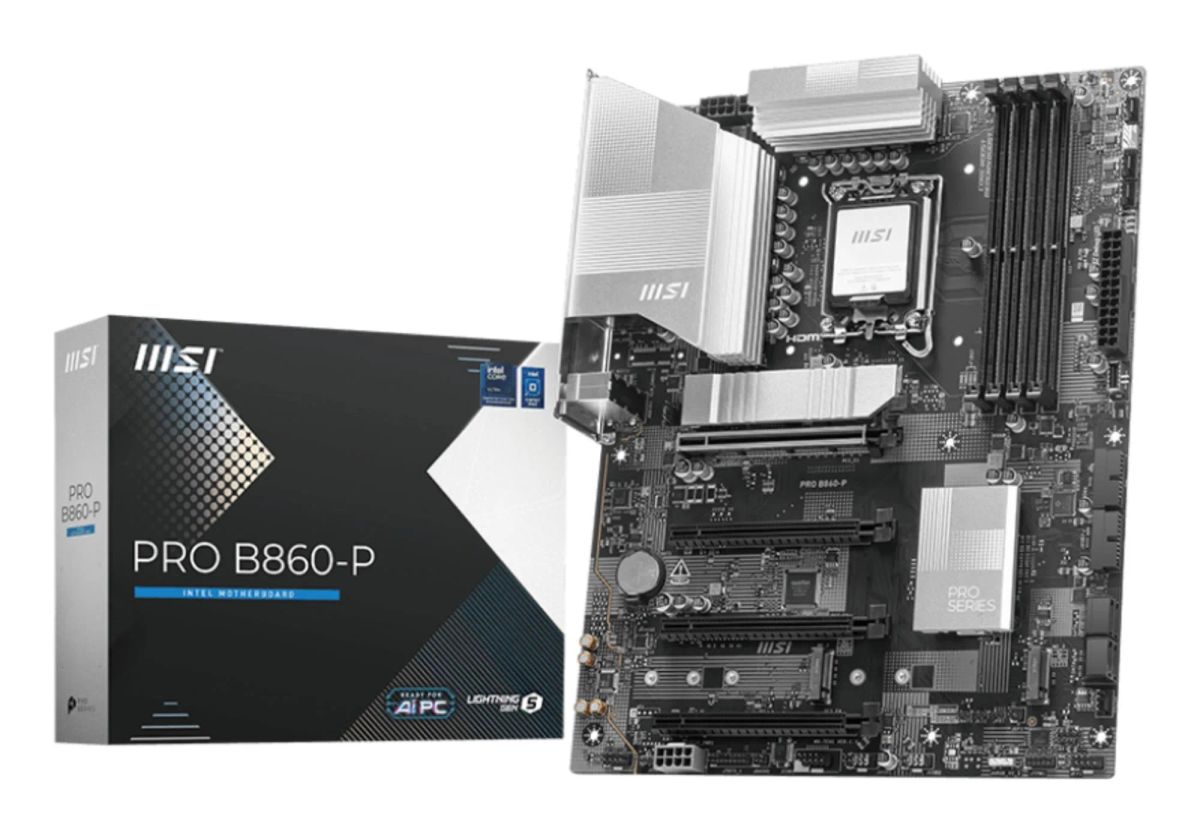 Mainboard|MSI|Intel B860 Express|LGA1851|ATX|Memory DDR5|Memory slots 4|4xPCI-Express 16x|1xHDMI|1xDisplayPort|1xAudio-In|1xAudio-Out|1xMicrophone|4xUSB 2.0|2xUSB 3.0|2xUSB 3.2|1xUSB-C w/Thunderbolt|1xRJ45|PROB860-P