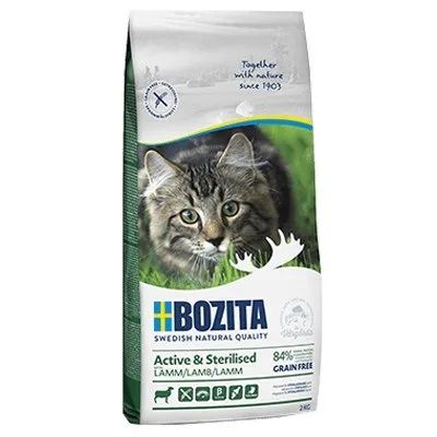 BOZITA Active & Sterilised Grain Free Lamb - dry food for cats - 2 kg