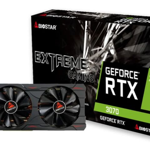 Graphics Card|BIOSTAR|NVIDIA GeForce RTX 3070|8 GB|GDDR6|256 bit|PCIE 4.0 16x|GPU 1500 MHz|Dual Slot Fansink|1xHDMI|3xDisplayPort|VN3706RM82
