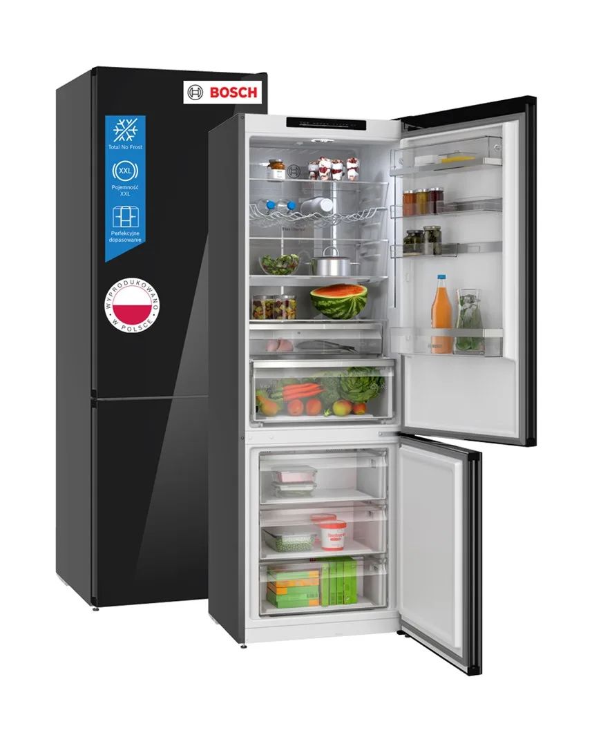 Bosch Serie 6 KGN49LBCF fridge-freezer Freestanding 440 L C Black