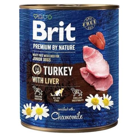 BRIT Premium by nature Junior Turkey with Liver - wet dog food - 800g