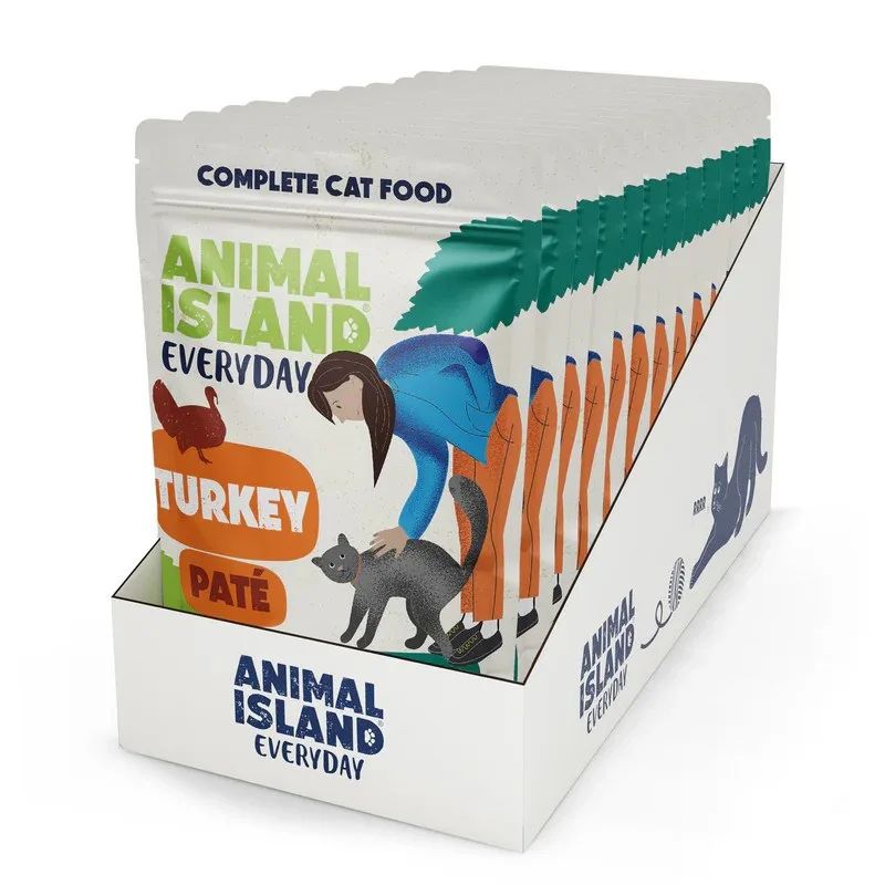 ANIMAL ISLAND Pate Turkey - wet cat food - 12x100g