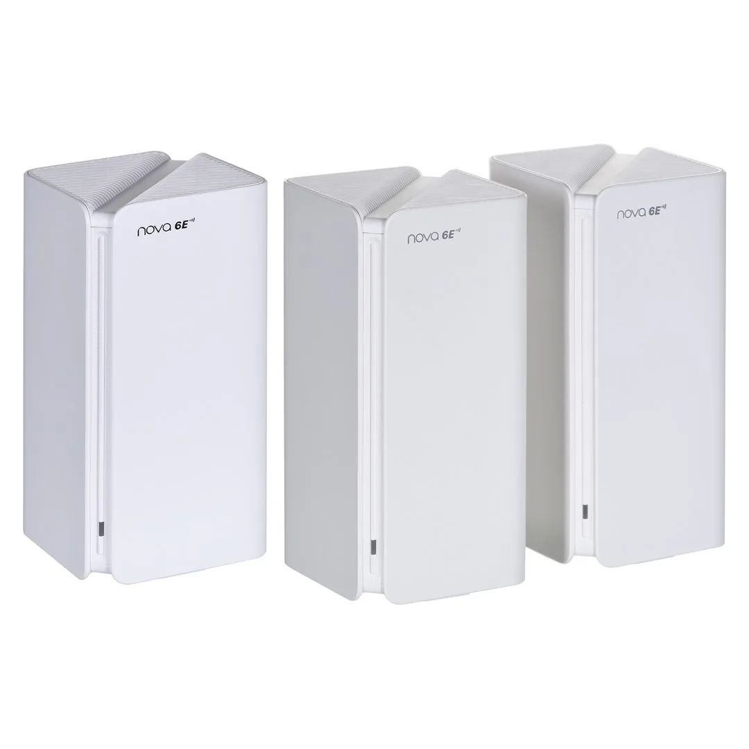 Tenda MX21 Pro(3-pack) Tri-band (2.4 GHz / 5 GHz / 6 GHz) Wi-Fi 6 (802.11ax) White Internal