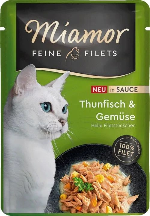MIAMOR Fine Filets Tuna with vegetables in sauce - wet cat food - 100g