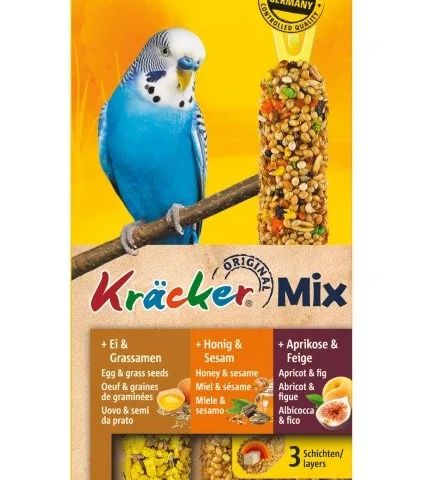 VITAKRAFT Kräcker Mix Egg, apricot, honey - treats for budgerigar - 3 pcs.