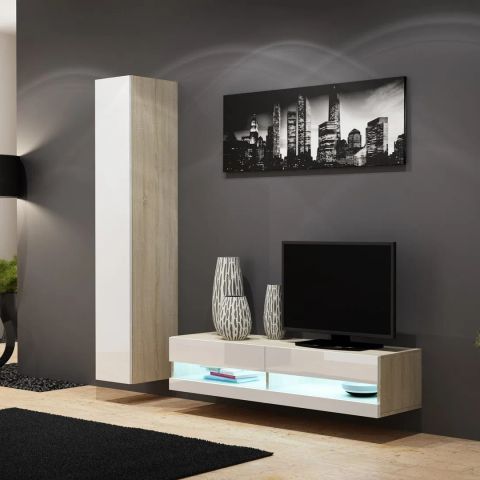 Cama Living room cabinet set VIGO NEW 13 sonoma/white gloss