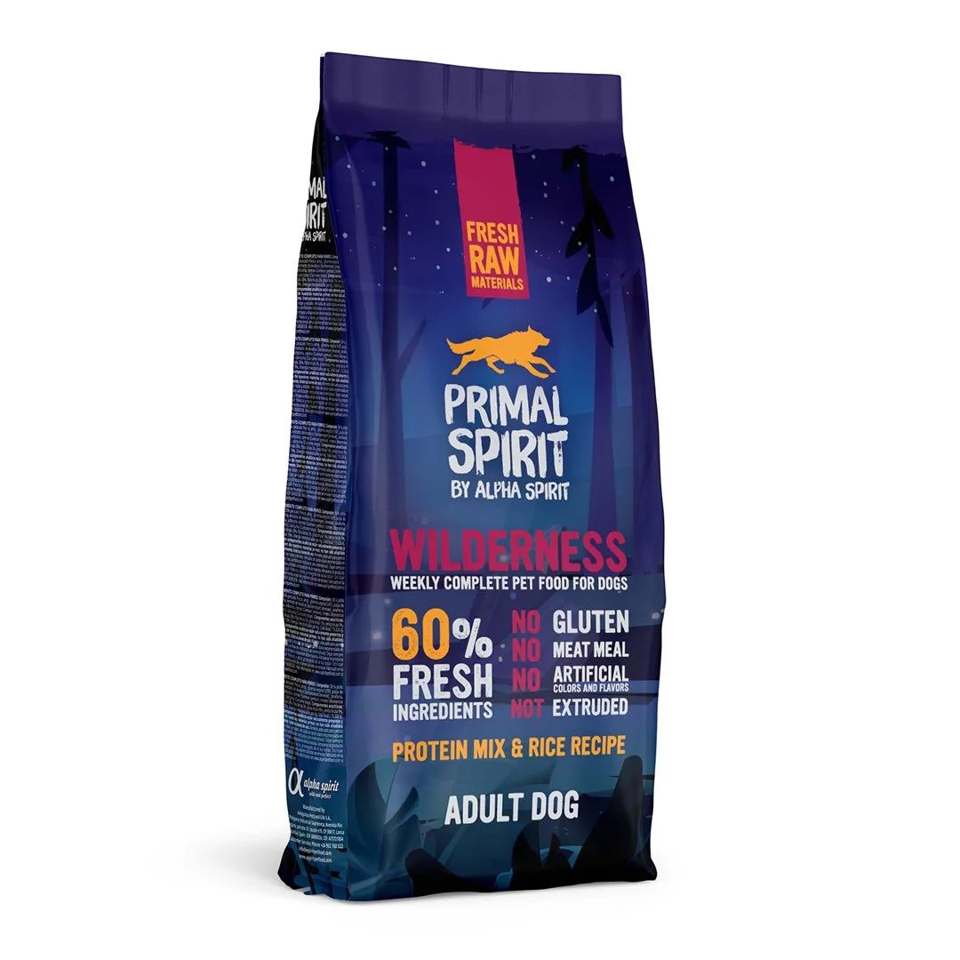 PRIMAL SPIRIT Wilderness 60% Meat Pork and Chicken - semi-moist dog food - 12 kg