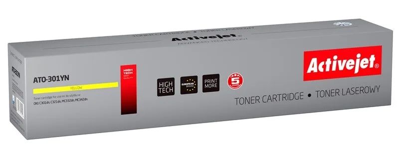 Activejet ATO-301YN Toner (replacement OKI 44973533; Supreme; 1500 pages; yellow)