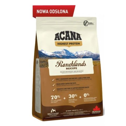 ACANA Highest Protein Ranchlands - dry dog food - 2kg