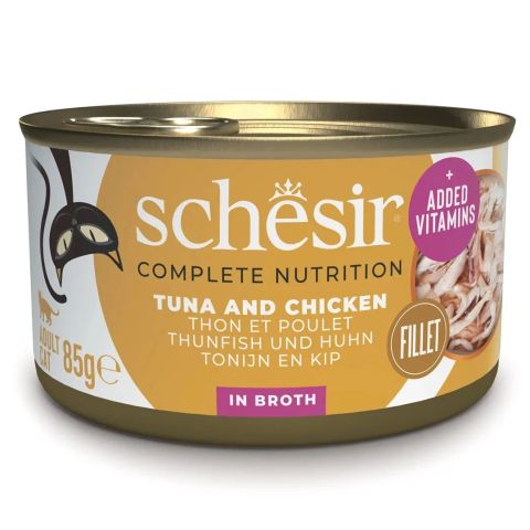 SCHESIR in cooking water Tuna with chicken and rice - wet cat food - 85 g