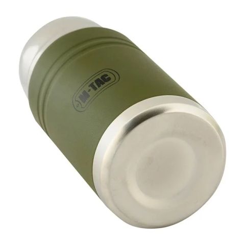M-Tac UN-R02-750A Food thermos with foldable stainless steel spoon, 750 ml, olive green