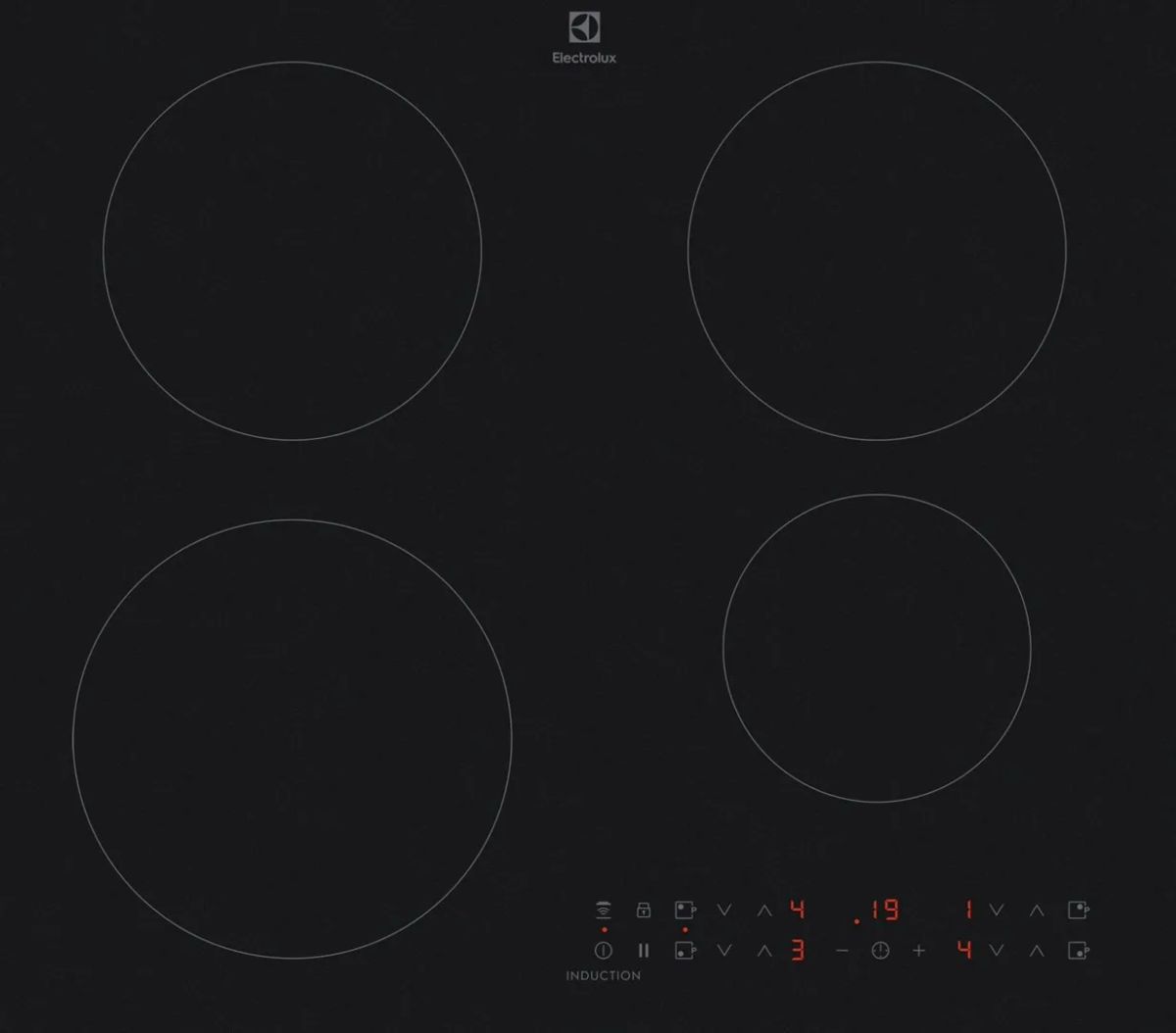 Electrolux EIT60433CT hob Black Built-in Zone induction hob 4 zone(s)