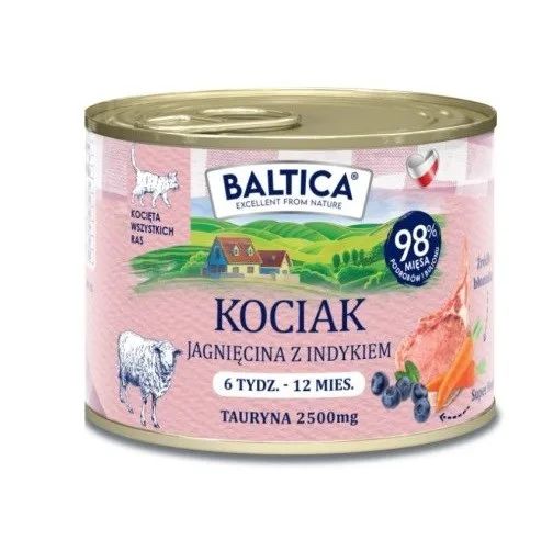 BALTICA Smaki regionów Kitten Lamb with turkey - wet cat food - 185g
