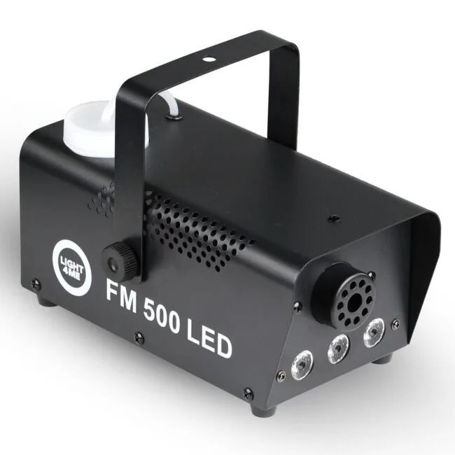 Light4Me FM 500 LED V2 - 500W smoke/fog machine with 3x1W RGB lighting effect