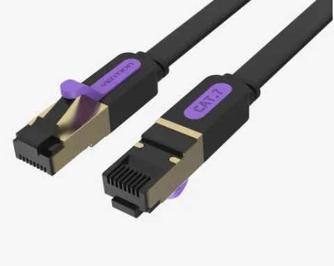 PATCH CABLE CAT.7 FLAT/10M BLACK ICABL VENTION