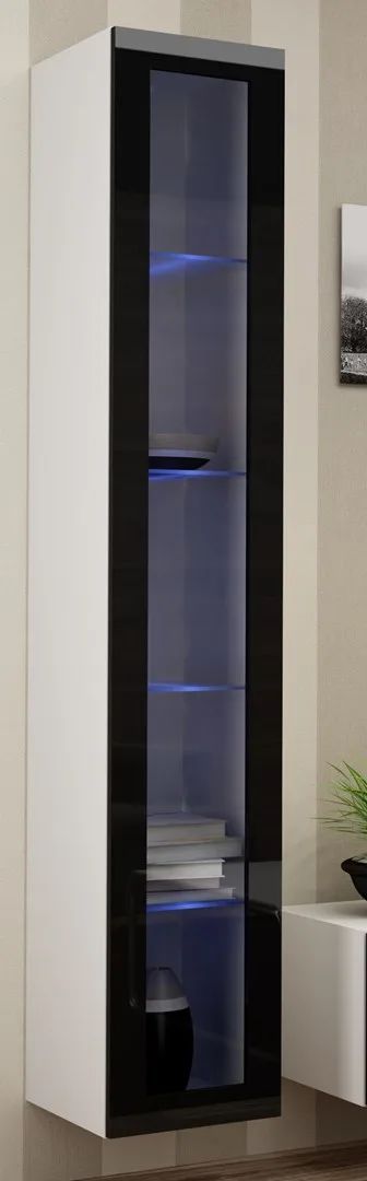 Cama Glass-case VIGO '180' 180/40/30 white/black gloss