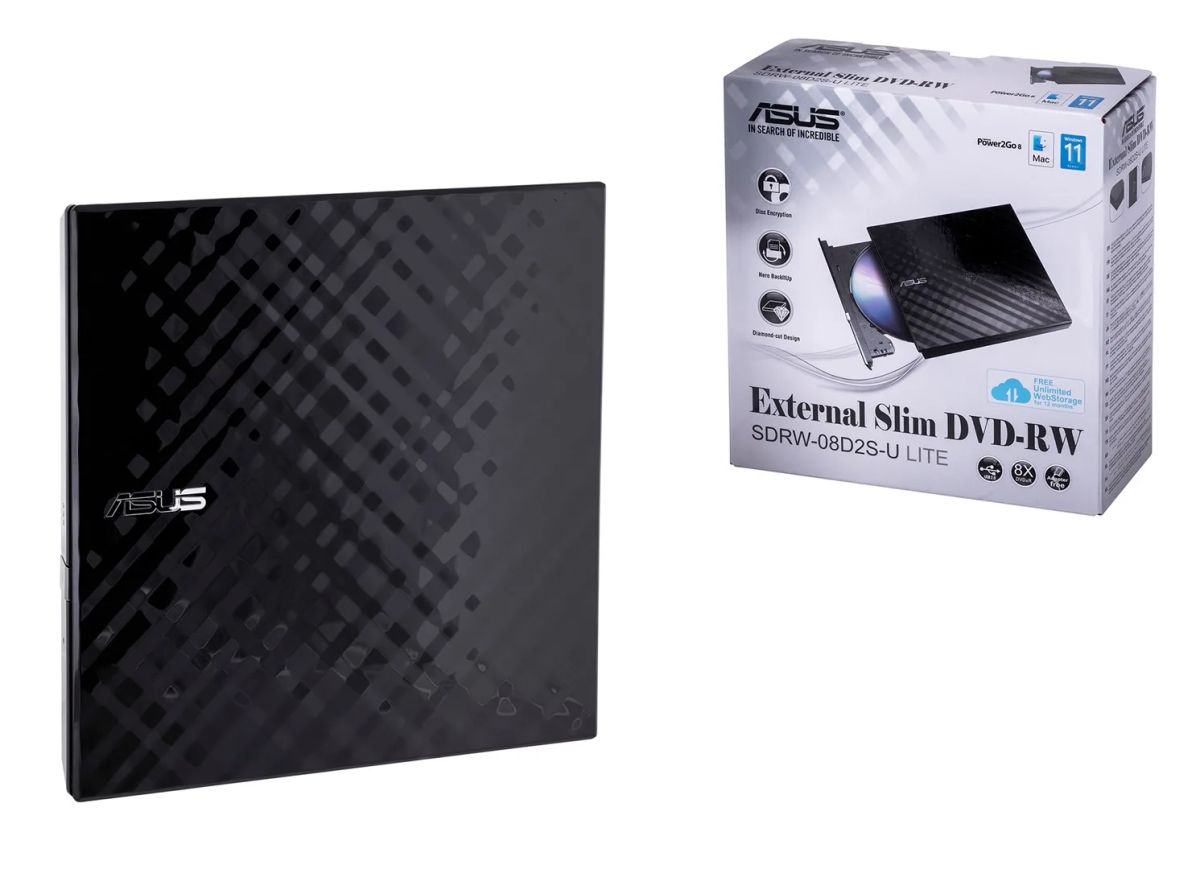 DVD RW USB2 8X EXT RTL/SDRW-08D2S-U LITE/BLACK ASUS