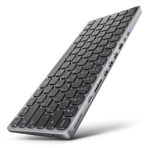 KEYBOARD + I/O HUB 9IN1/0.6M HMC-KB-CRL AXAGON
