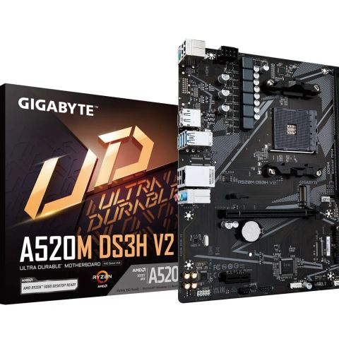 Mainboard|GIGABYTE|AMD A520|SAM4|Micro-ATX|Memory DDR4|Memory slots 4|A520MDS3HV2